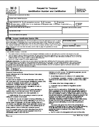 IRS W9 Print Form English and Spanish - TaxMan123.com
